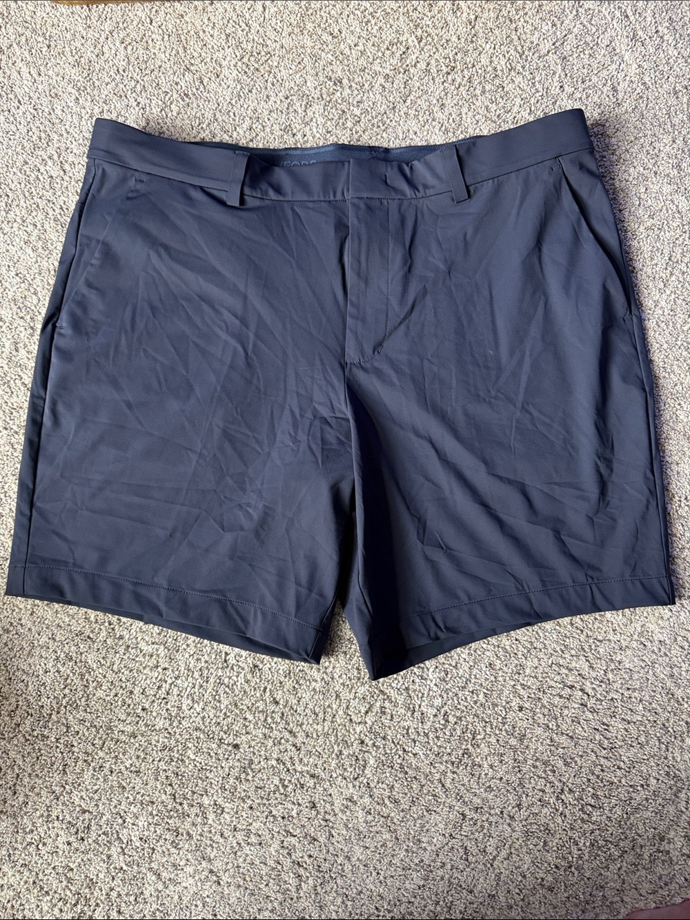 G/FORE Navy Flat Front Performance Shorts-Size 38